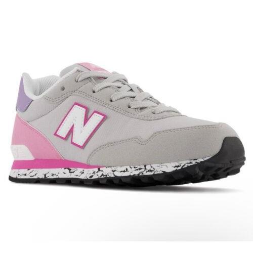 New Balance 515 V1 Girls Shoes Size 4 Wide Suede Cloud Pink Gray