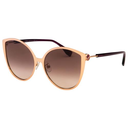 Fendi Sunglasses FF 0395/F/S Ddb HA Gold / Copper Frame Brown Gradient Lens