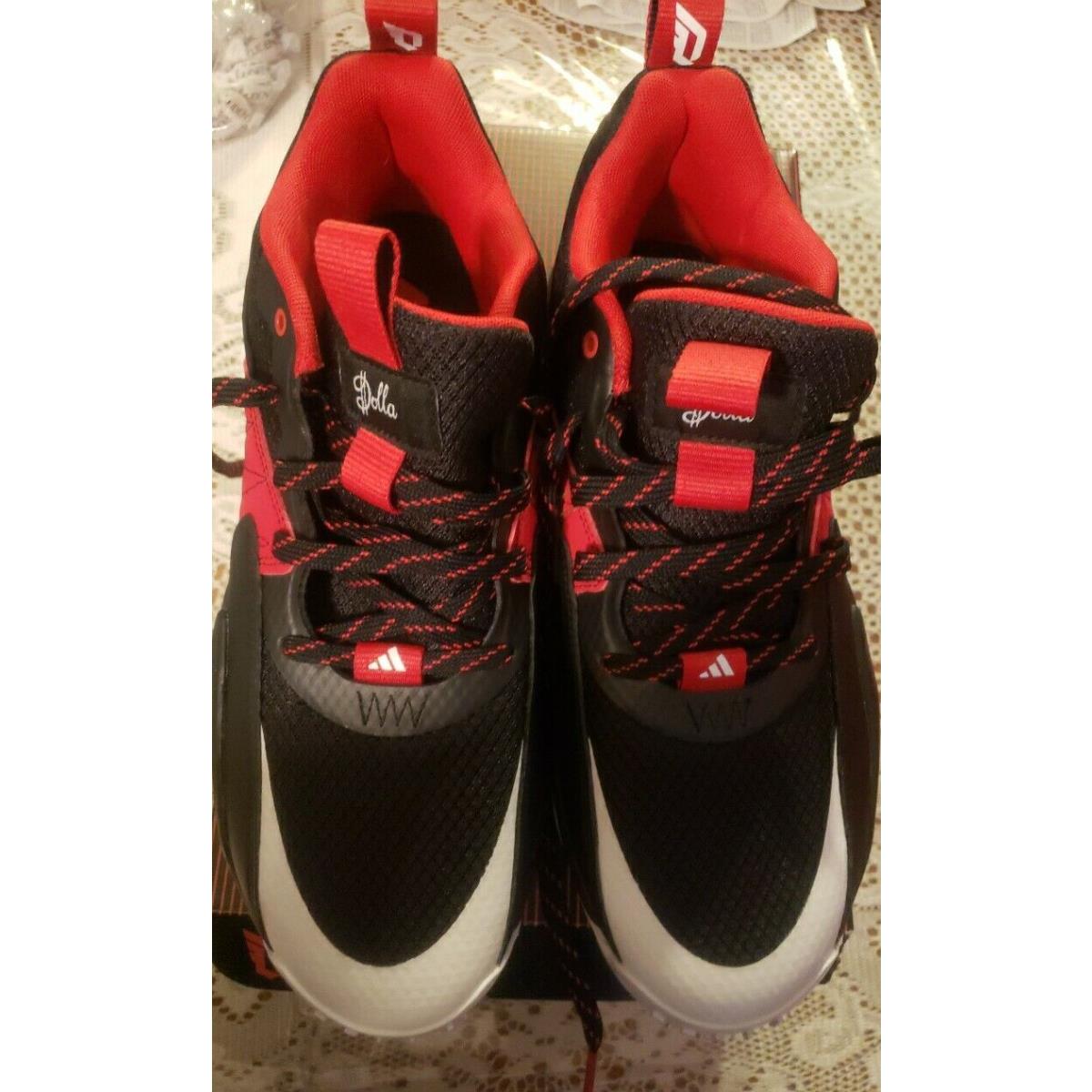 Adidas Dame Certified Black White Red Basketball Shoes HR0728 Men`s Size 10.5 - Red Black and white