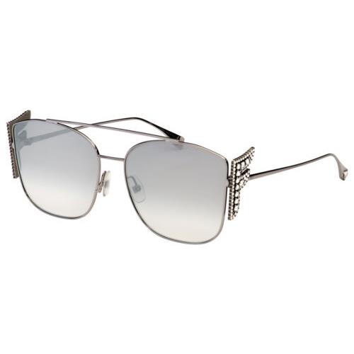 Fendi Sunglasses FF 0380/G/S 6LB IC Ruthenium Grey Gradient / Silver Mirr