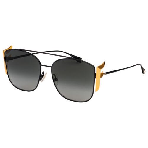 Fendi Sunglasses FF 0380/G/S 807 9O Black Frame Grey Gradient Lens