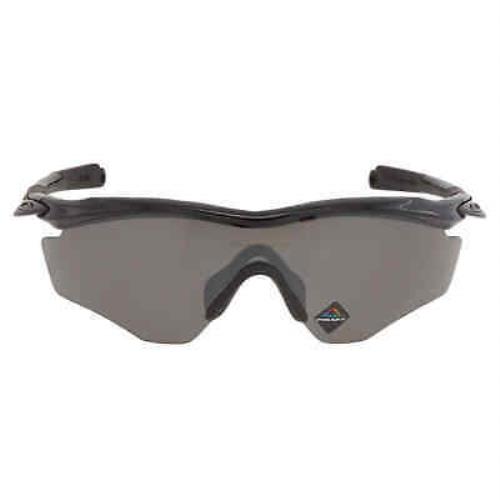 Oakley M2 Frame XL Prizm Black Polarized Shield Men`s Sunglasses OO9343 934320 - Frame: Black, Lens: Black