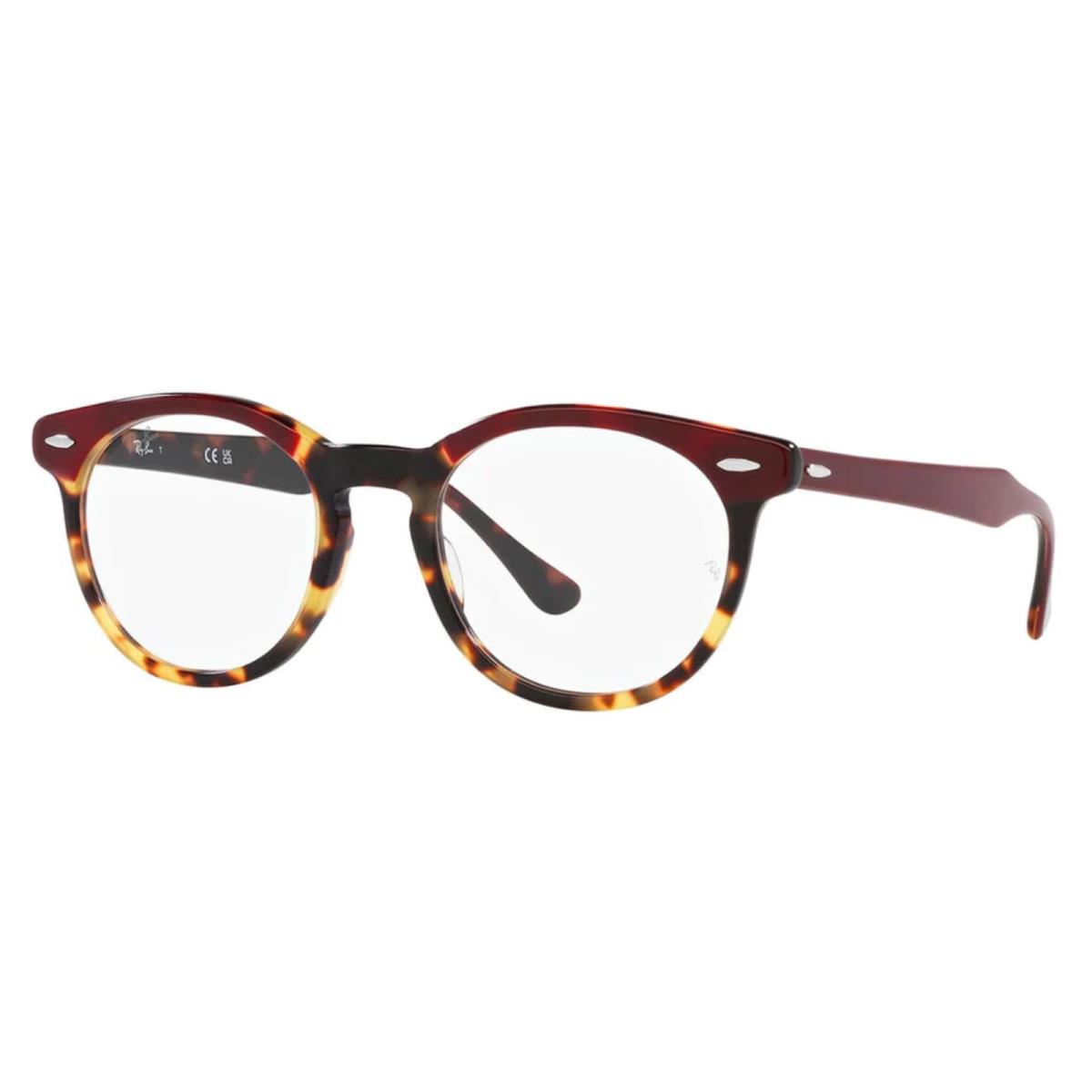 Ray-ban Eagleeye Round Eyeglasses RB 5598 8250 51-21 Bordeaux on Tortoise Frames