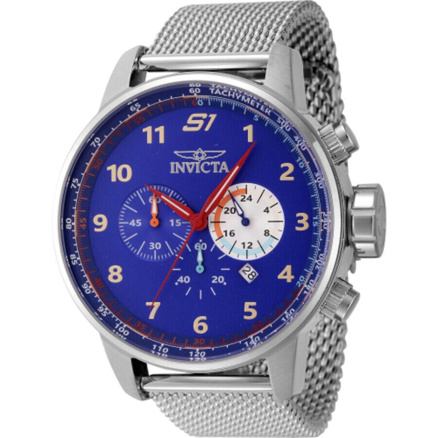 Invicta Men`s Watch S1 Rally Chronograph Silver Stainless Steel Bracelet 44946