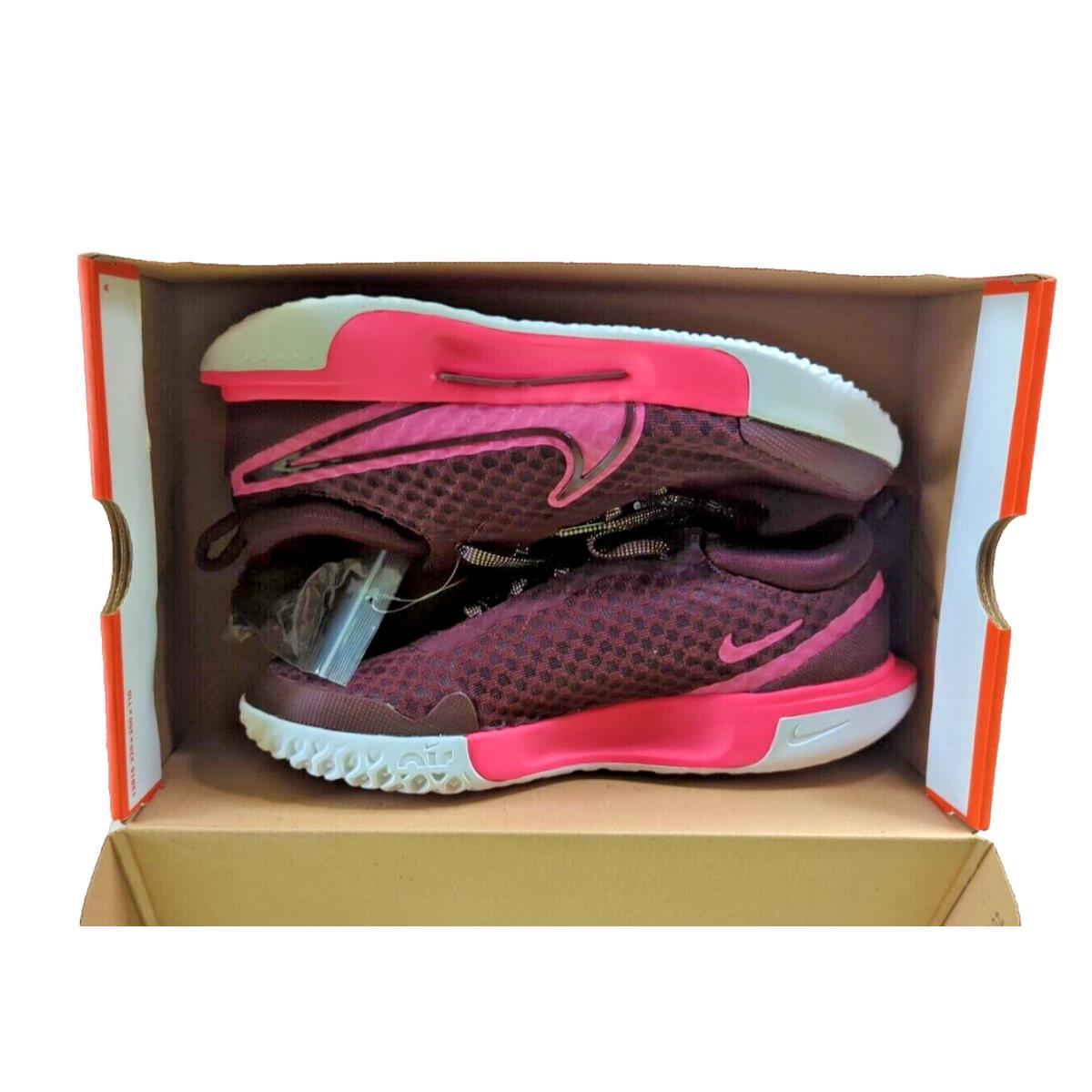 Nike Court Zoom Pro HC Prm Premium Burgundy Tennis Shoes Women`s Size 8