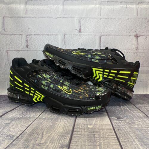 Nike Air Max Plus Iii Shoes Black Green Camo DM9097-001 Men`s Size 8