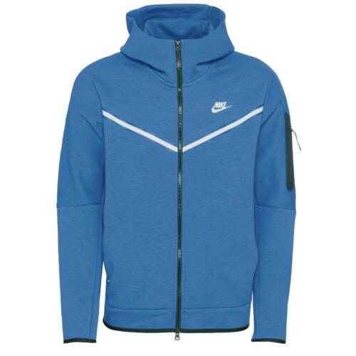 Nike Tech Fleece Windrunner Hoodie Men`s Xxl Full Zip Blue/white/blk CU4489-407