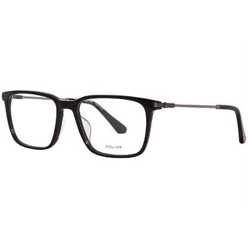 Police Octane-5 VPLG77 0700 Eyeglasses Men`s Black/silver Full Rim 53mm