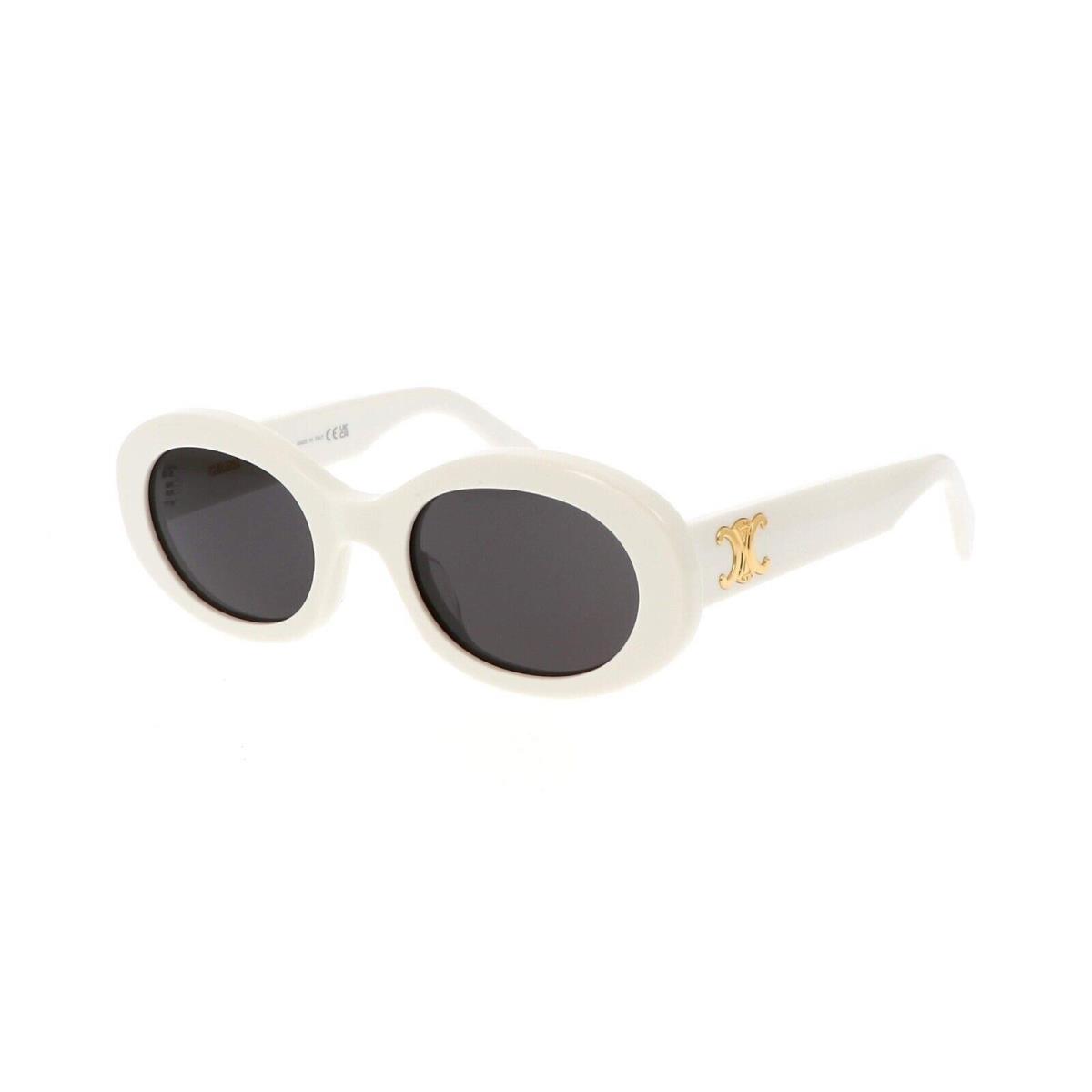 Celine CL40194U 25A Triomphe Oval Women Sunglasses Ivory Gold Grey