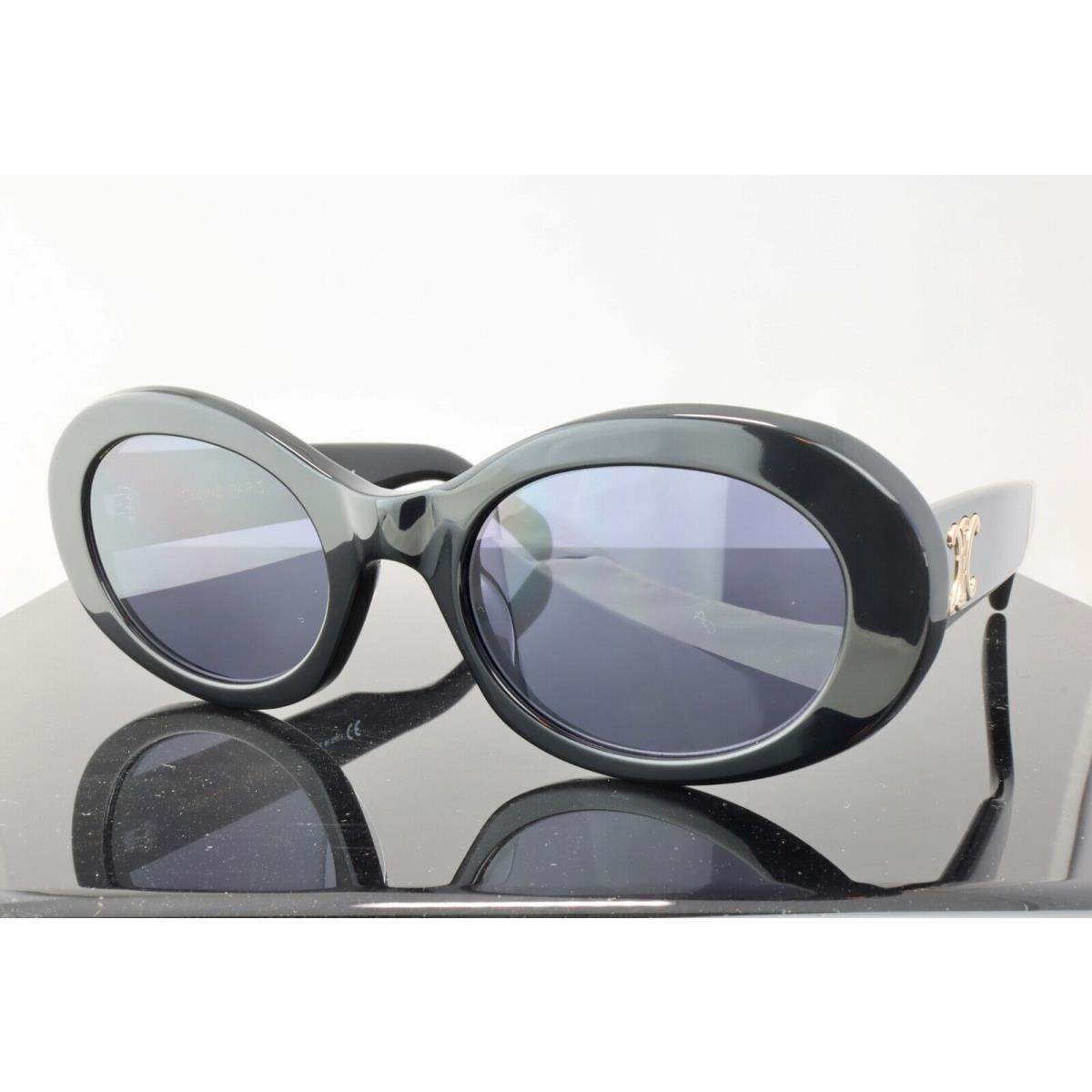 Celine CL40194U 01A Black / Grey Lens Oval Oversized Sunglasses UV