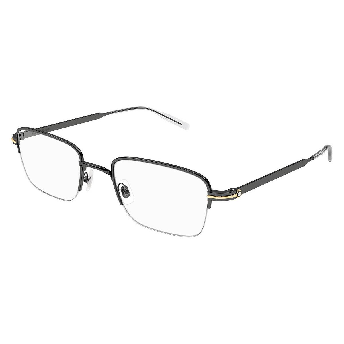 Montblanc MB0237O Eyeglasses Men Gunmetal Rectangle 54mm