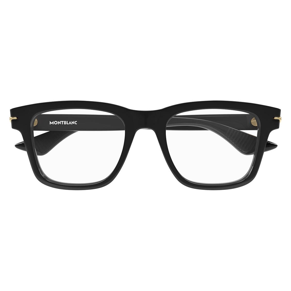 Montblanc MB0266O Eyeglasses Men Black Square 52mm