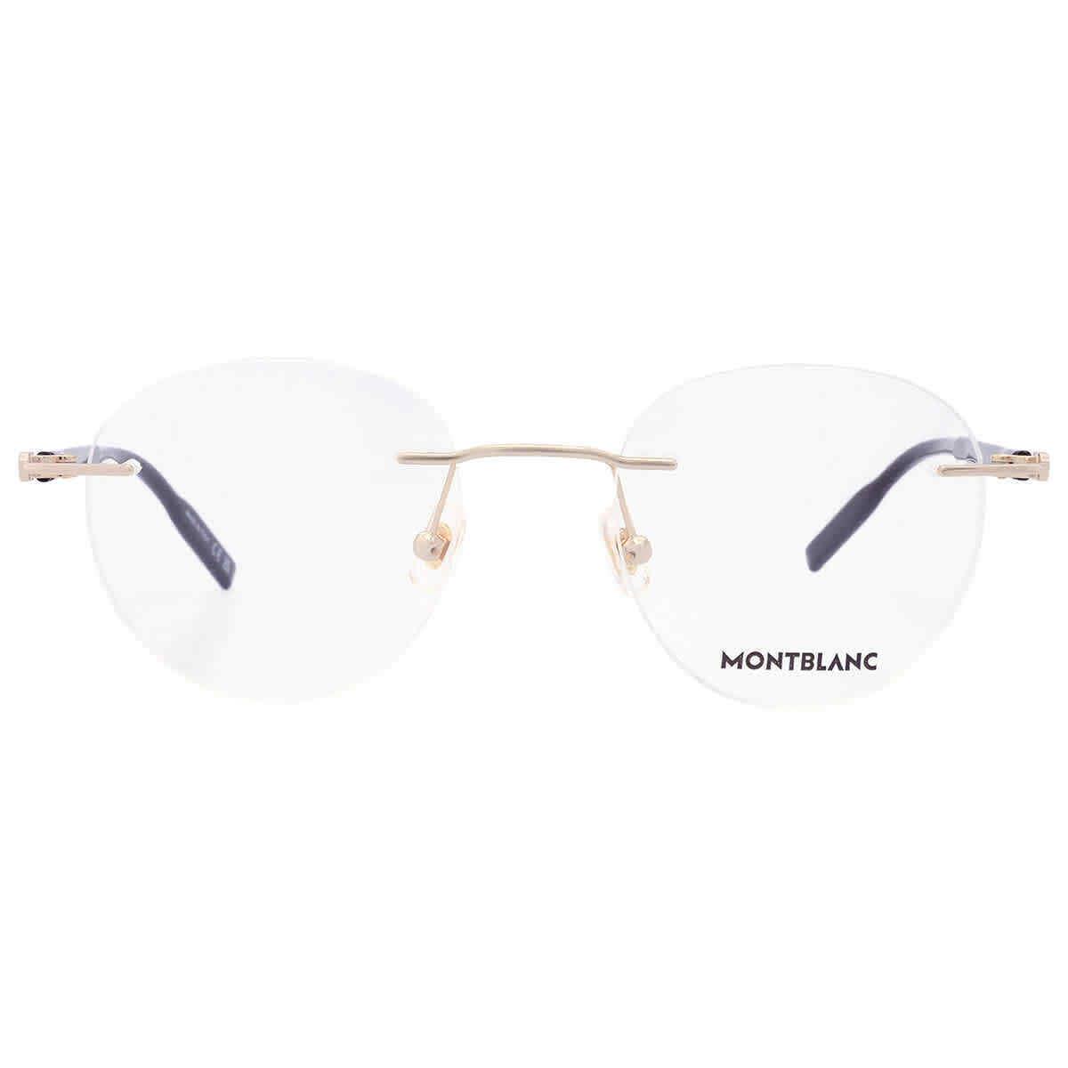 Montblanc Demo Oval Men`s Eyeglasses MB0224O 001 49 MB0224O 001 49