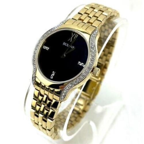 Bulova 98R289 Ladies Classic Diamond Quartz Watch Gold Working