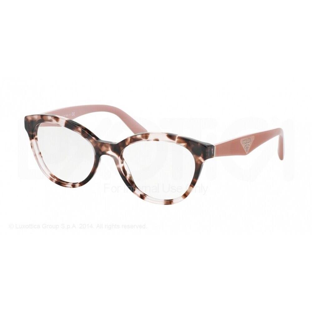 Prada 11RV Triangle Eyeglasses ROJ1O1 Pink