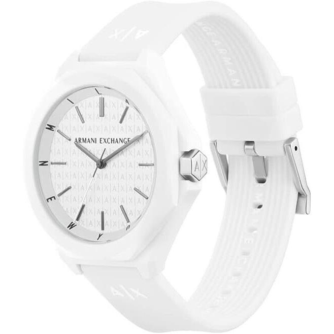 Nib/nwt Armani Exchange Andrea AX4602 Silicone Casual Quartz Watch