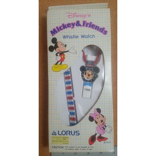 Disney Mickey Friends Vintage Whistle Watch by Lorus 1980`s