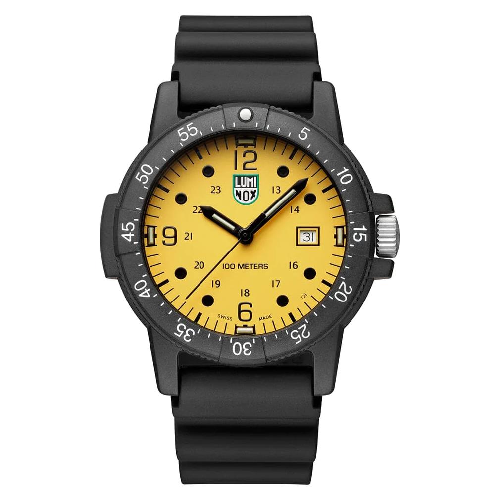 Luminox G Sea Bass X2.2005 Yellow Dial Men`s Swiss Watch Military Date Function