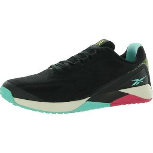 Reebok Mens Reebok Nano X1 Black Athletic and Training Shoes 14 Medium D 5722 - Core Black/Pursuit Pink/Pixel Mint