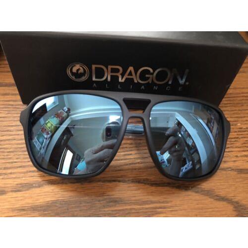 Dragon Passport Matte Black/blue Sunglasses Box Pouch