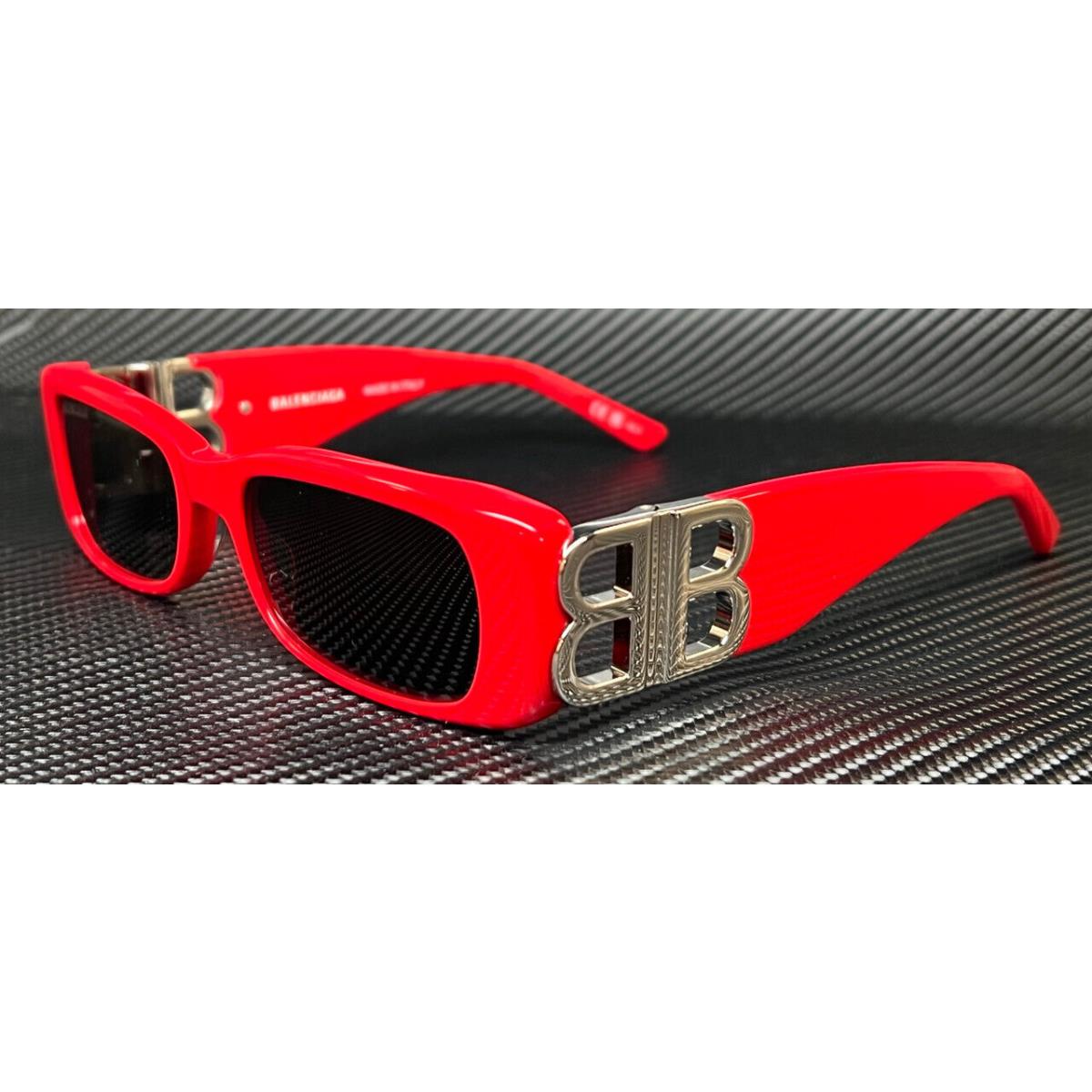 Balenciaga BB0096S 015 Red Grey Women`s Large 51 mm Sunglasses