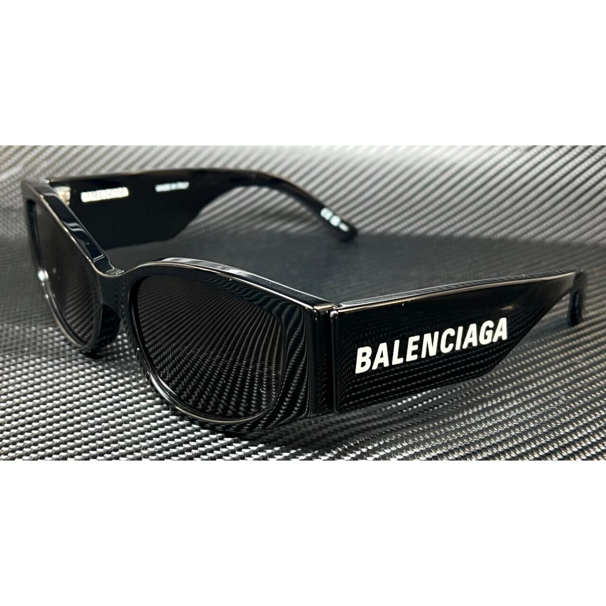 Balenciaga BB0258S 001 Black Grey Women`s 58 mm Extra Large Sunglasses