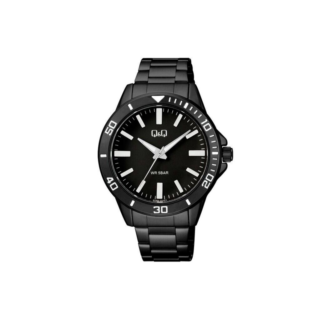 Citizen Q Q Mens Black Ion Stnlss Stl Luminous Markers Sport Watch WR100M