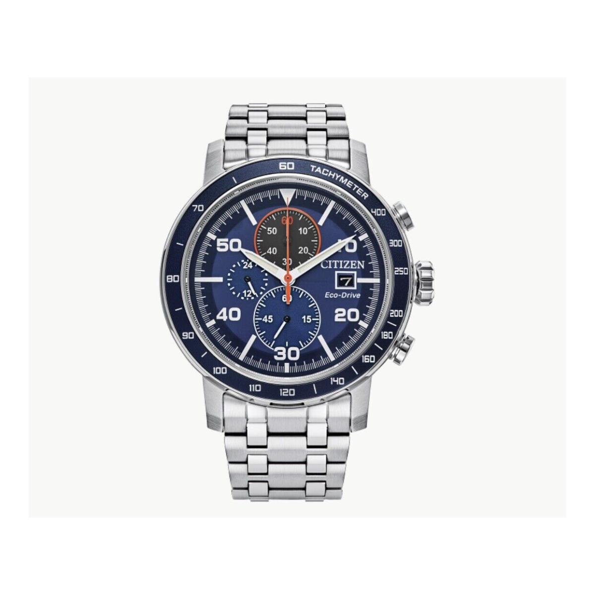 Citizen Brycen Chronograph Eco-drive Blue Dial Men`s Watch CA0850-59L