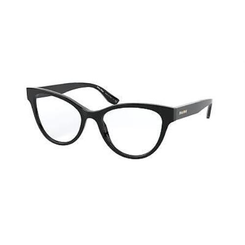 Miu Miu 01TV Eyeglasses 1AB1O1 Black
