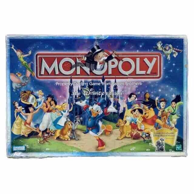 Monopoly Disney Edition Board Game 2001 Complete Unsealed Box