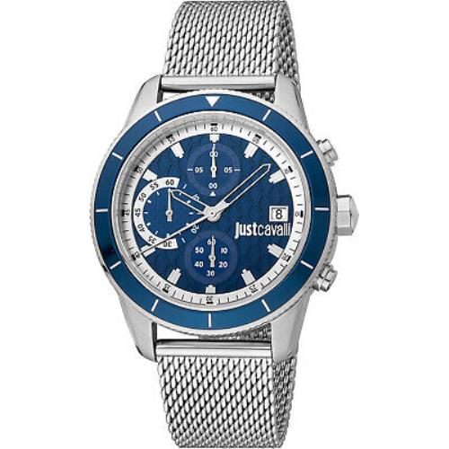 Just Cavalli Men`s Maglia Blue Dial Watch - JC1G215M0055