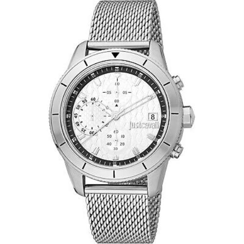 Just Cavalli Men`s Maglia Silver Dial Watch - JC1G215M0045