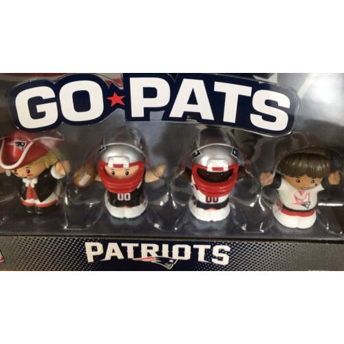 Fisher Price Little People Collector Nfl Football England Patriots 4 Figures