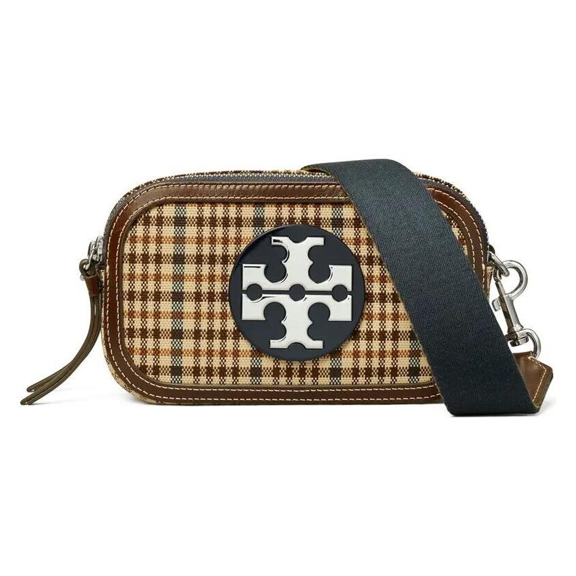 Tory Burch Mini Miller Plaid Crossbody Bag 152239 Brown Package