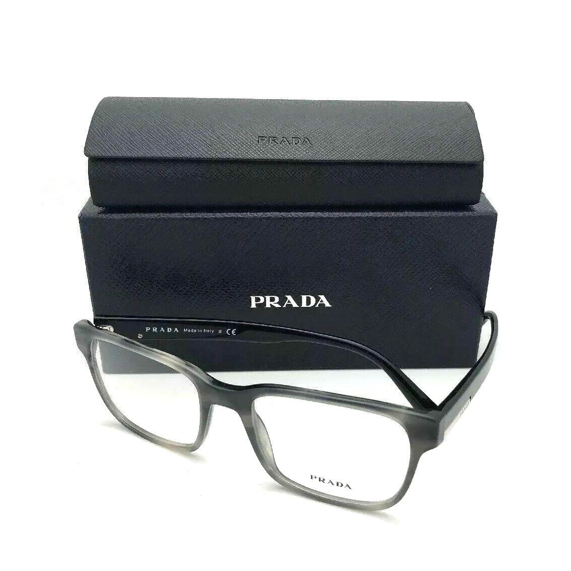 Prada Eyeglasses Vpr 06U VYR-1O1 54-19 145 Grey Marble Black Frames