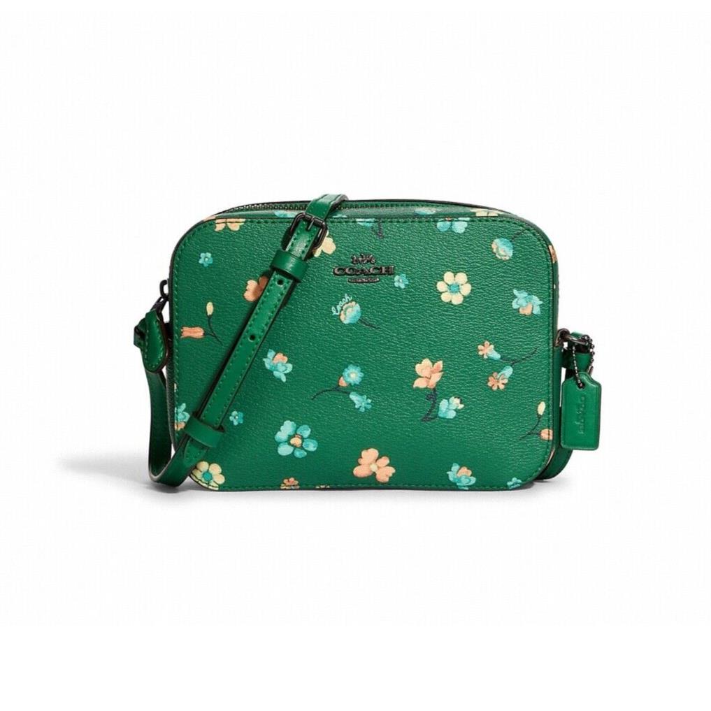 Coach Small Camera Crossbody Bag with Mystical Floral Print Green Multi C8699