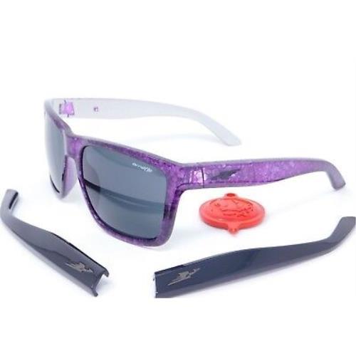 Arnette Witch Doctor Sunglasses AN4177-02 2061/87 Purple Black/ Grey Lenses