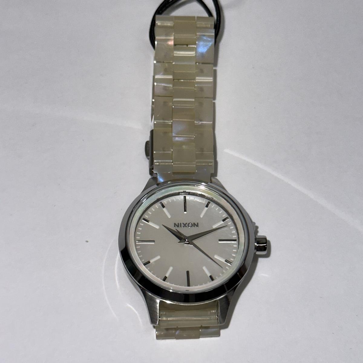 Nixon Optimist Acetate Watch Silver Clear OS