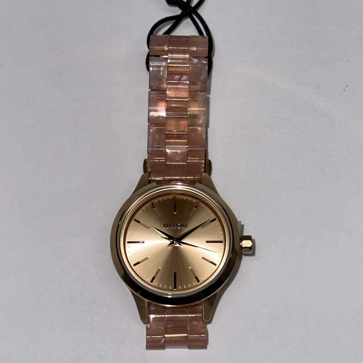 Nixon Optimist Acetate Watch Rose Gold Pink OS