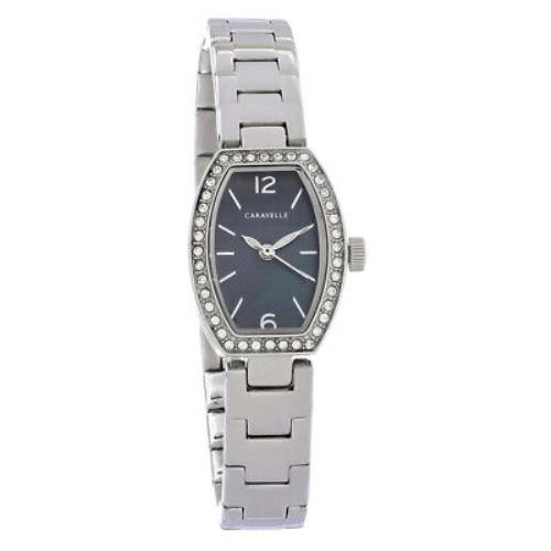 Caravelle By Bulova Ladies Crystal Stainless Steel Quartz Watch 43L204 - Face: , Dial: , Band: Silver