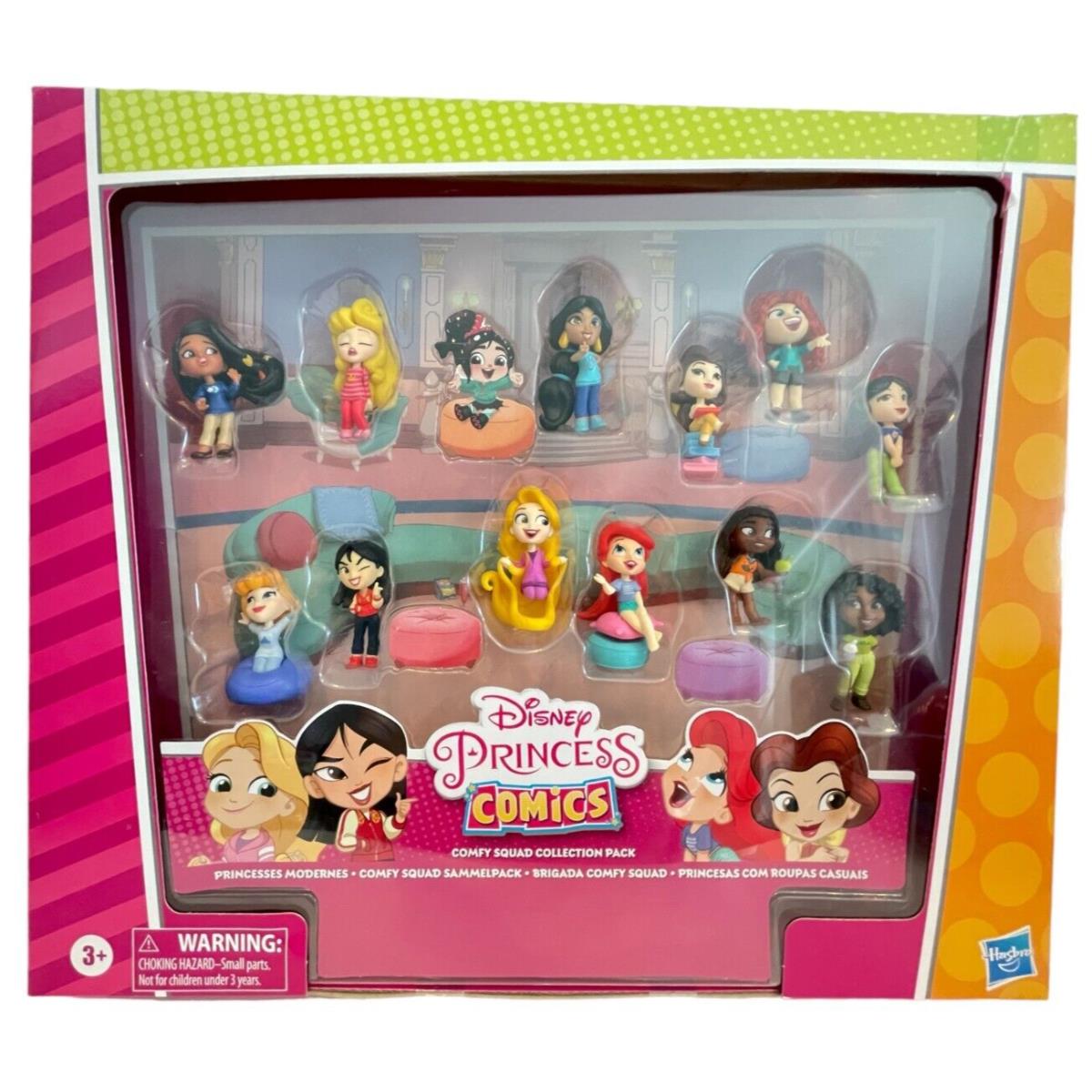 Disney Princess Comics Comfy Squad Collection Pack of 12 Doll Figures