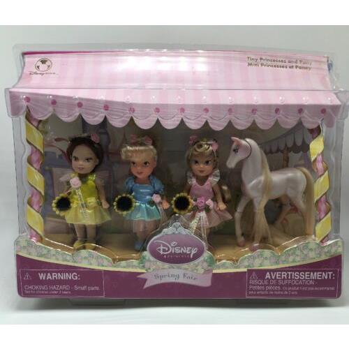 Disney Store Exclusive Tiny Princesses and Pony Spring Fair Doll Set