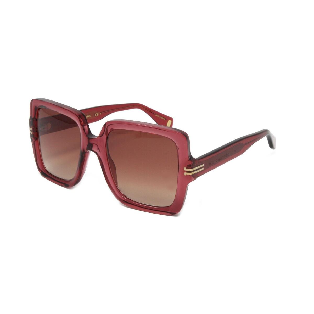 Marc Jacobs Sunglasses Women`s Square MJ1034/S Lhf Burgundy 51mm - Red Frame, Red Lens