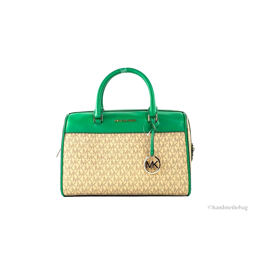 Michael Kors Cece Jewel Green Leather Studs Satchel Shoulder Bag - NWT $628  | eBay