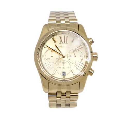 Michael Kors Lexington Chronograph Gold Toned Stainless Steel Watch MK5556 - Gold