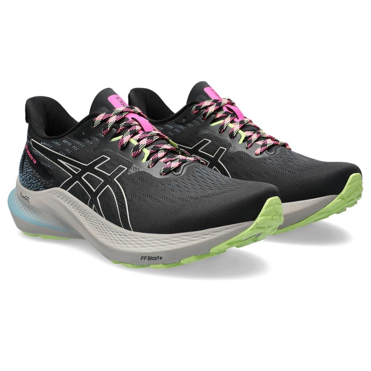 Woman`s Sneakers Athletic Shoes Asics GT-2000 12 Trail Nature Bathing/Lime Green