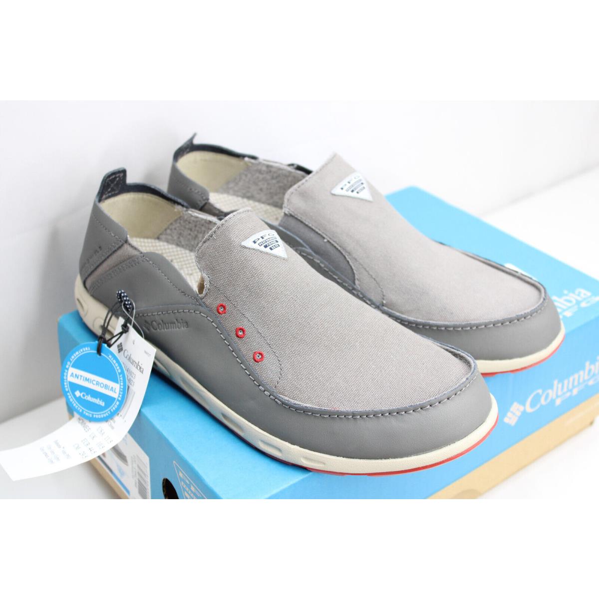 Columbia Bahama Vent Pfg Shoes Men`s Sz 11.5 Grey Canvas Loafers