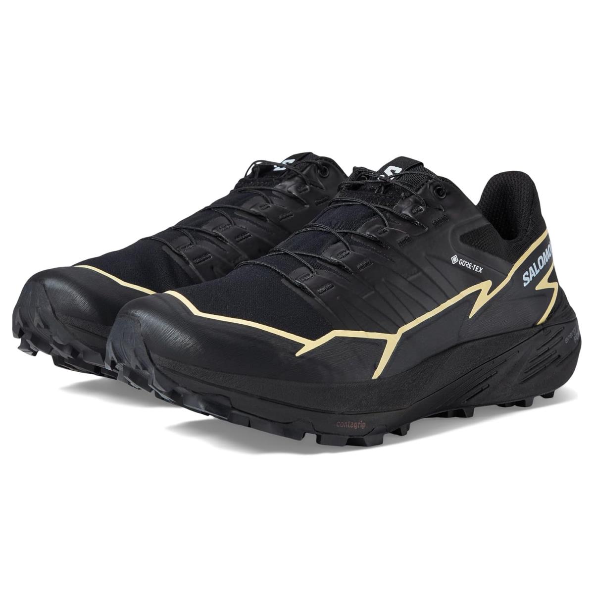 Woman`s Sneakers Athletic Shoes Salomon Thundercross Gore-tex - Black/Black/Charlock