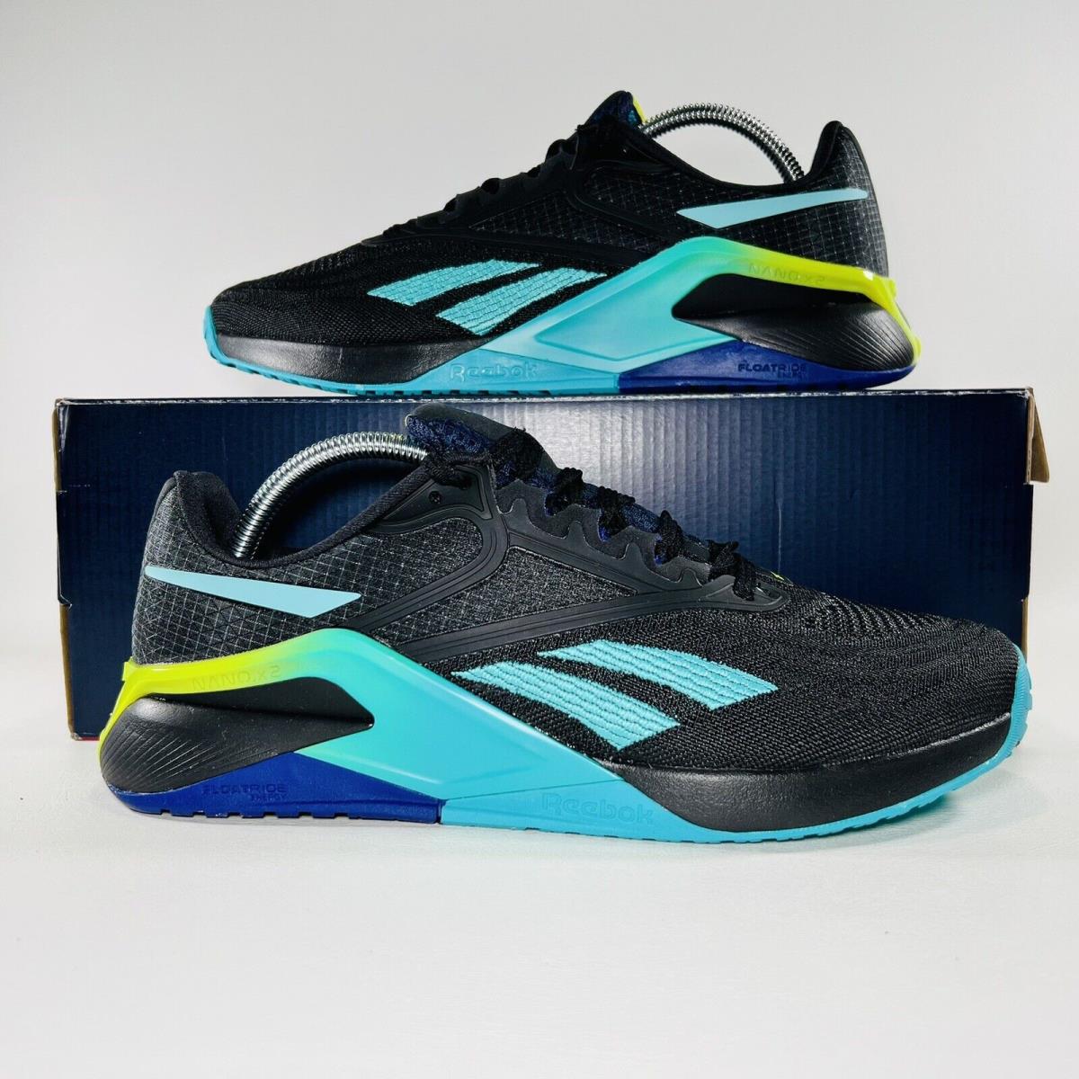 Reebok Rebook Nano X2 Men`s Training Shoes Athletic Sneakers Black Teal GX9912