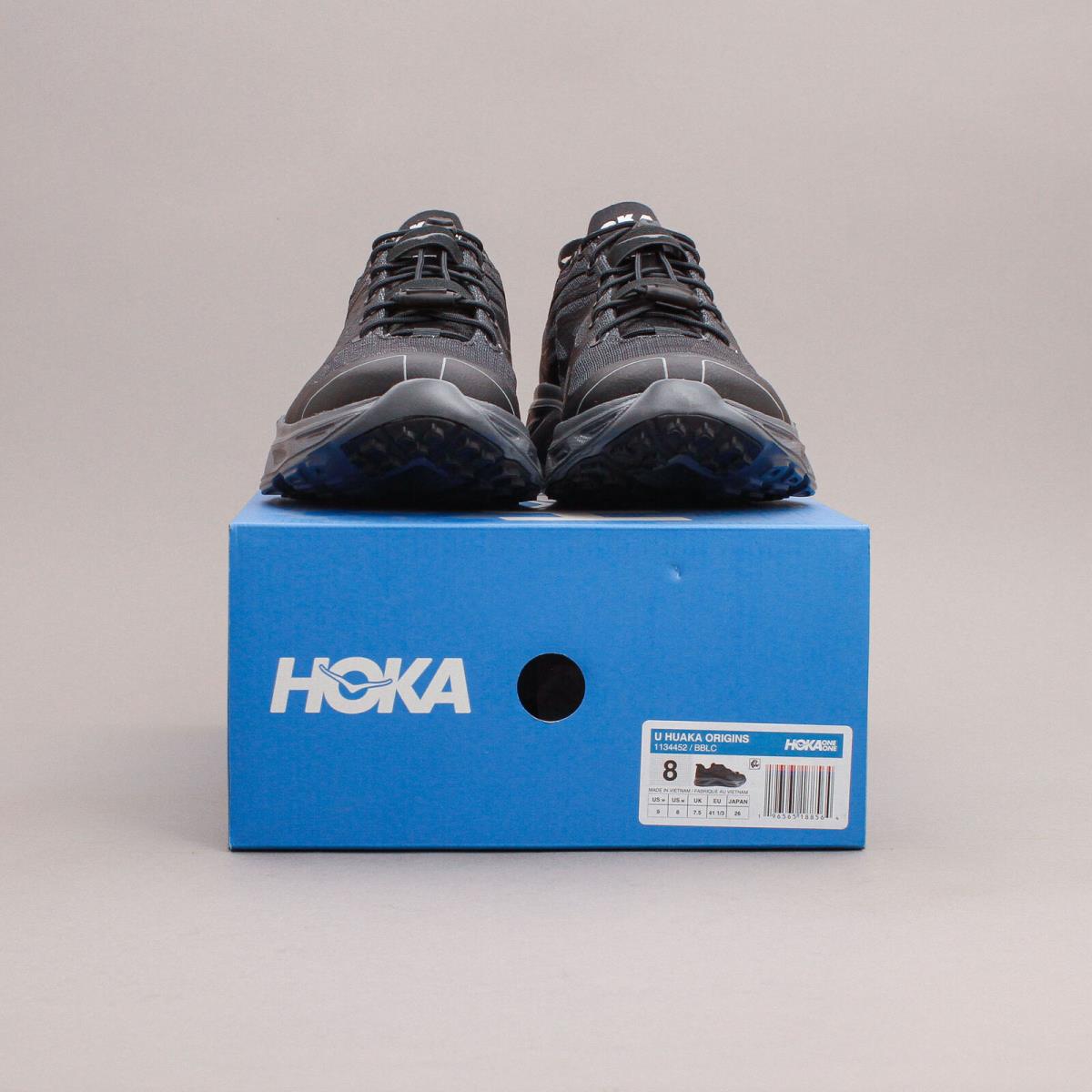 Hoka One One Huaka Origins Black Running Men Shoes Gym Rare 1134452-BBLC